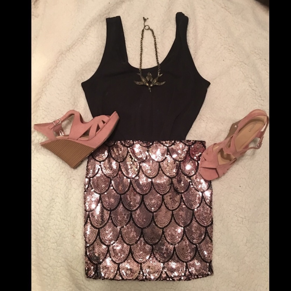 Charlotte Russe Sequin Miniskirt